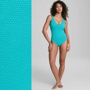 SPANX Swim Pique Plunge One-Piece